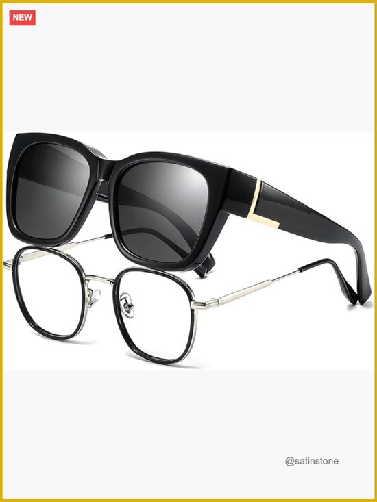 Large Square Polarized Fit Over Sunglasses UV400 Protection main image 6